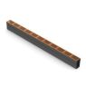 SlimLine gootsysteem B=63mm corten 100 cm.