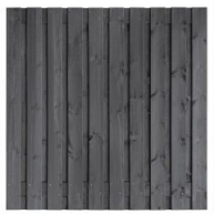 Tuinscherm Hengelo zwart geimpregneerd 180x180