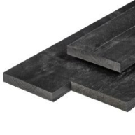 ME grenen tuinplank zwart gespoten, geschaafd 400x20x2