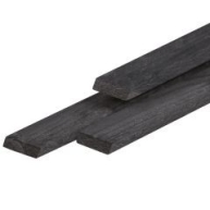 Douglas Rhombus profiel geschaafd zwart gespoten 360x6,5x2